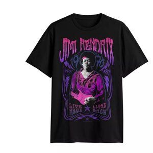 Jimi Hendrix Daze Graphic T-Shirt Black XLT New!